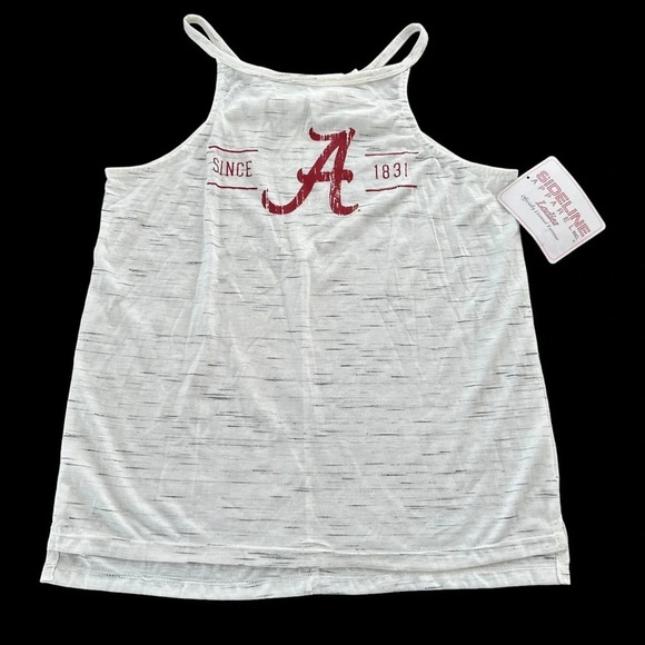NWT Sideline Apparel ladies Medium Alabama Halter Tank Top Football Crimson Tide - Picture 1 of 5